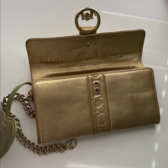 Juicy Couture Vintage Gold Tone Wallet - Picture 6 of 17